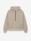 Cotton Cashmere Fleece Half Zip Hoodie