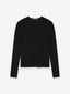 Womens Waffle Fitted Long Sleeve Sweater