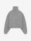 Womens Heavy Waffle Cropped Turtleneck