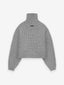 Womens Heavy Waffle Cropped Turtleneck