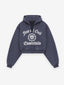 Women's Heavy Fleece Cropped V-Neck Hoodie