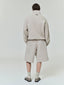 Relaxed Fleece Sweatshort With Piping