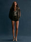 Women's Heavy Fleece Cropped V-Neck Hoodie