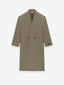 Melton Wool Lapelless Coat