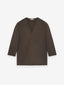 Brushed Wool Cashmere Lapelless Blazer