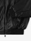 Leather Hooded Bomber Jacket