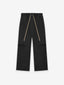 Rubber Knee Pleat Wide Leg Pant