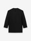 Wool Gabardine Lapelless Suit Jacket