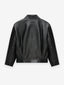 Crocodile Embossed Leather Jacket